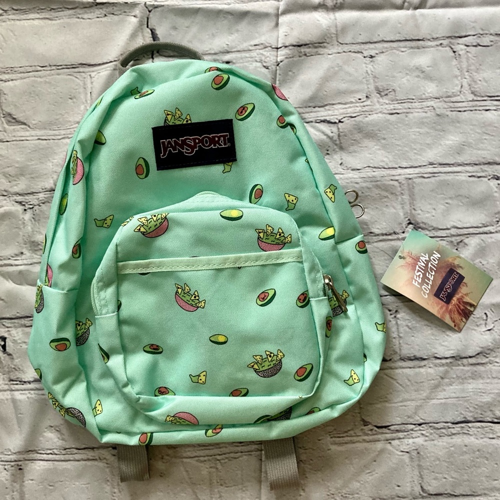 NWT Jansport Avocado Party Teal Mini Backpack